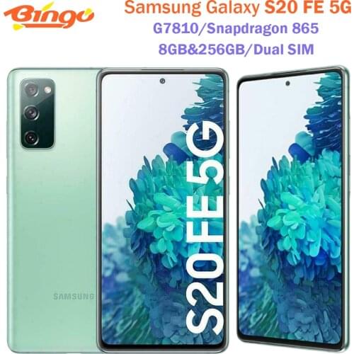 Samsung Galaxy S20 FE 5G G7810 Octa Core Snapdragon 865 6.5" 8GB&256GB Dual SIM 32MP&8MP&Dual 12MP Original Cell Phone NFC