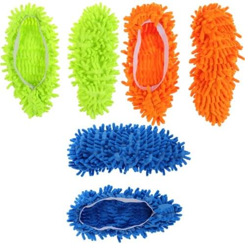 3 Pairs of Microfiber Dust Mop Slippers Multi-Function Floor Cleaning Lazy Shoe Covers Dust Hair Cleaner Foot Socks Mop Caps A20