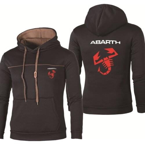 Spring Autumn New Mens Hoodies Abarth Car Logo Print Sweatshirt Fashion Men Hoodie Quality harajuku Cotton Casual Mens pullove