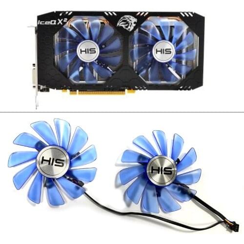 2PCS 95MM 4PIN FDC10U12S9-C CF1010U12S GPU Fan For XFX RX 580 Ice QX2 OC RX590 HIS RX580 IceQ RX570 Graphics Card Cooling fan