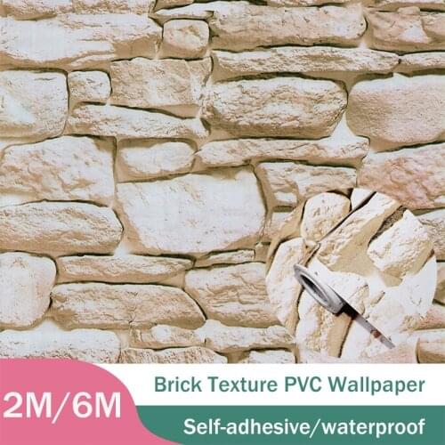 Stick Wallpaper And Stone Peel Faux Brick Vinyl 3D Wallpaper For Bedroom Living Room Walls Home Decoration Self-Adhesive Sticker
