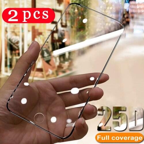 2Pcs full cover for iphone X XR XS max 11 pro max tempered glass phone screen protector 7 8 plus protective film smartphone