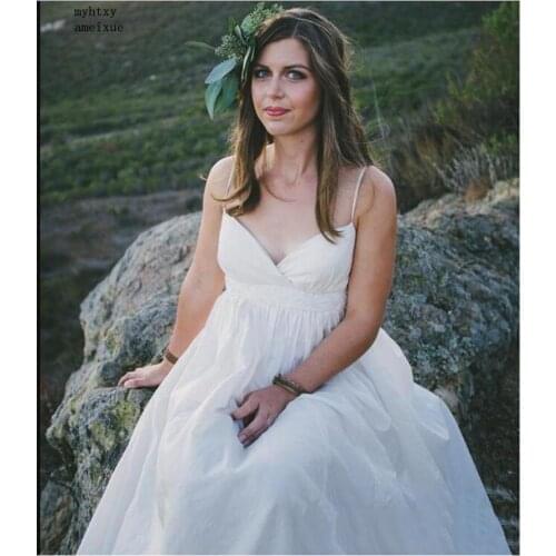 2020 Cheap Wedding Dress Beach White/lvory Cheap Dresses Plus Size Sweetheart A-line Hot Sale Bridal Gown Vestido De Novia Playa