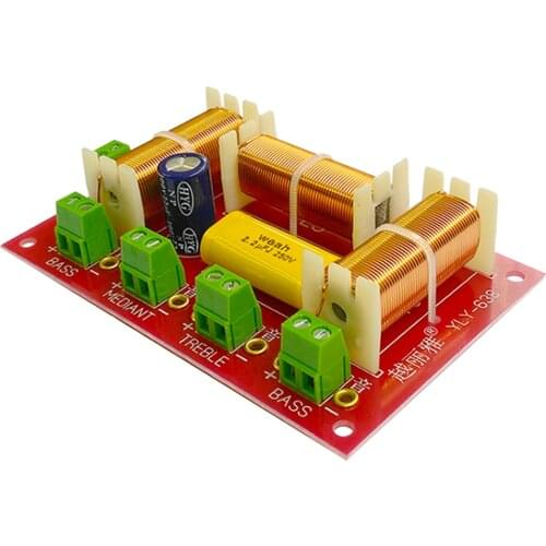 200W 4Way Speaker Crossover Treble+Midrange +Dual Woofer Crossover Speakers Audio Sound Filter Frequency Divider4-8ohm 2pcs