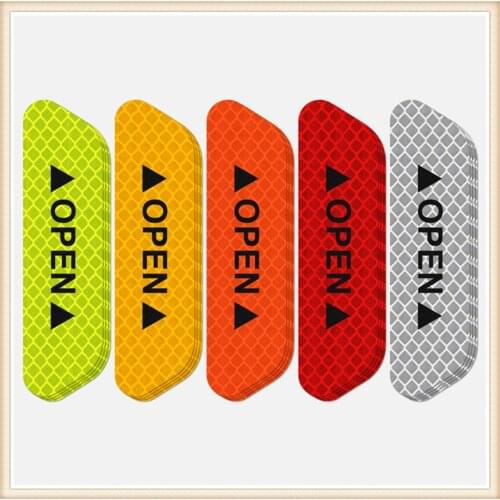 4Pcs Car Reflective Tape Door Sticker Decals for Fiat Tipo Qubo Panda Mobi 500X Argo 500L 124 Croma Linea Ulysse