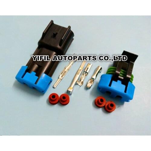 5/10/50/100sets/lot 2 Pin/Way Male Female Kit Metri-Pack Sealed 280 Series 30 AMP Automotive Connector Plug For DELPHI