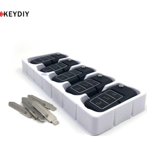 5pcs KEYDIY Original KD900/KD MINI/KD-X2 B Series Remote Control B01 Luxury With 5pcs NO.01/31/42/86 Key Blade For VW