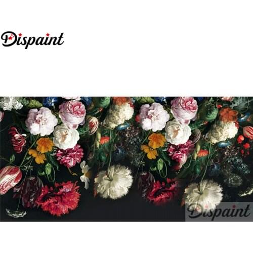 Dispaint Diamond Painting "Flower landscape" Cross Stitch Custom Photo Diamond Embroidery Square Round Drill Home Decor A27641