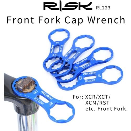 Risk mountain bike shock absorber front fork shoulder wrench 8T 12T for SUNTOUR xcm / XCR / XCT / RST removal tool