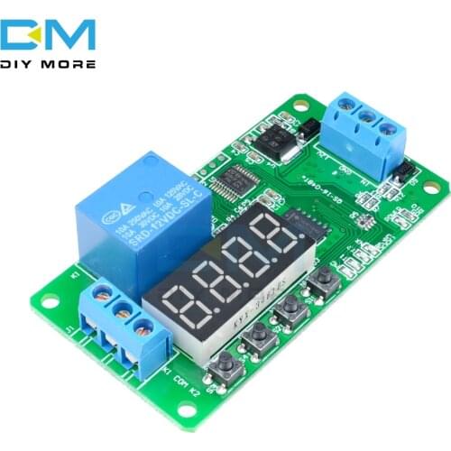 Self-lock DC 12V 1 1CH Channel Delay Relay Timer Time Switch Board for PLC LED Motor Opto-isolate Low Level Power Multifunction