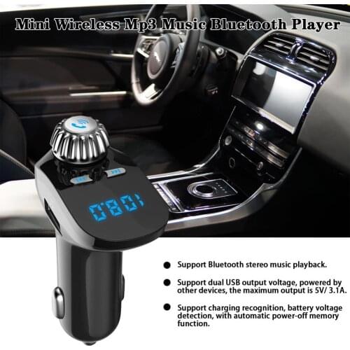 Car Handsfree Bluetooth FM Transmitter Dual USB Radio Modulator Car Mini Wireless Mp3 Music Player With LED Digital Screen