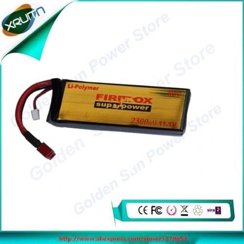 Free Shipping XRUITN 1pcs 100% Orginal FireFox 11.1V 2300mAh 2.3ah 12C Li Po AEG Airsoft Battery F3P23