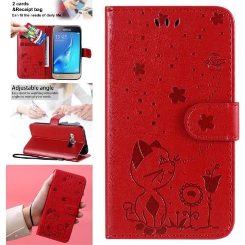 Flower PU Leather Wallet Flip Phone Shell Cover For Samsung J3 Pro 2017 Galaxy case J330 J120 J510 J7 Prime J5 Mobile Cases