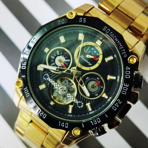 Forsining 2020 Automatic Men Mechanical Watches Tourbillon Self Winding Moonphase Calendar Male Steel Band Clock Reloj Hombre
