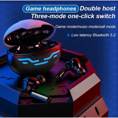 Gaming Headset TWS Bluetooth Earphones Long Standby with Low Latency Gaming Earbuds Dual Mic HD Stereo Call For Xiaomi HUAWEI