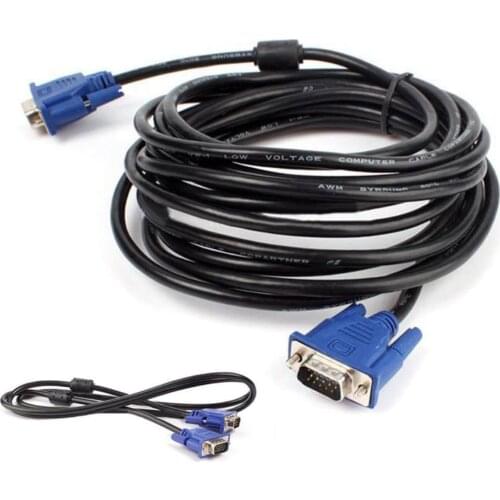 VGA Cables 1.5/3/5/10m VGA 15 Pin Male To Male Extension Cable For PC TV Monitor Laptop Projector HDTV