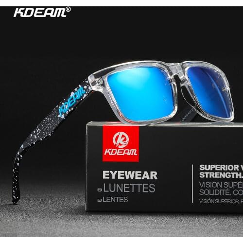 KDEAM Brand New 3D Logo Square Polarized Sunglasses Vacationing Driving Sun Glasses Real Coating Lense KD332