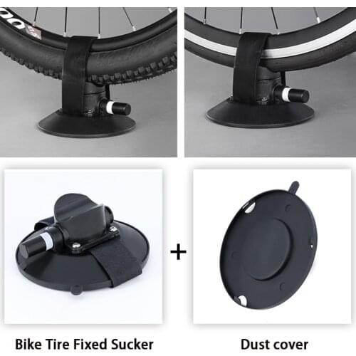 ROCKBROS Sucker Bike Rear Tire Fixing Bicycle Rack Roof-Top Suction Rear Tire Fixed Device for Less than 29" MTB Road Bike Tire