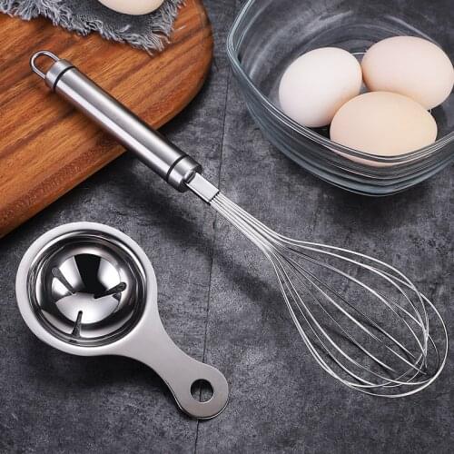 304 stainless steel egg beater egg white separator set kitchen baking accessories cream mixer gadgets