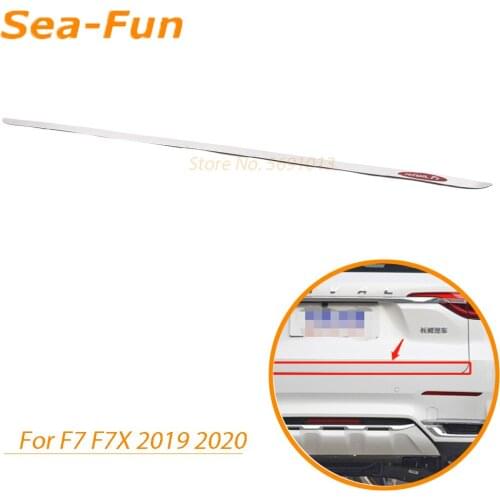 For Haval F7 2019 2020 Accessories Tail Door Strip Sticker Rear Trunk Protection Trim Cover Stainless Steel Accessories