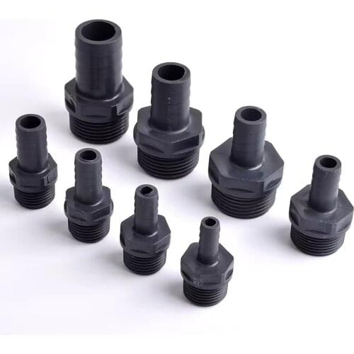1~20Pc O.D8~30mm To 1/2"~1" Male Thread Plastic Pagoda Hose Connector Garden Home Water Pipe Fitting Aquarium Fish Tank Adapter