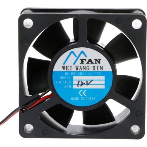 New DC 12V 2-Pin Cooler Brushless Axial PC CPU Case Cooling Fan 6020 for Computer Fans & Cooling System 60x60x20mm