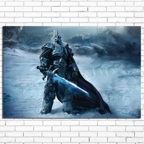 World of Warcraft Wrath of The Lich King Game Poster HD Canvas Painting Fantasy Wall Art for Home Decor frame