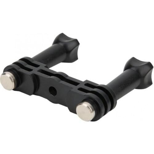 Plastic Double Head Mount Holder Adapter LED Flash Light Tripod Bracket for Gopro/Yi Sports Camera Accessories