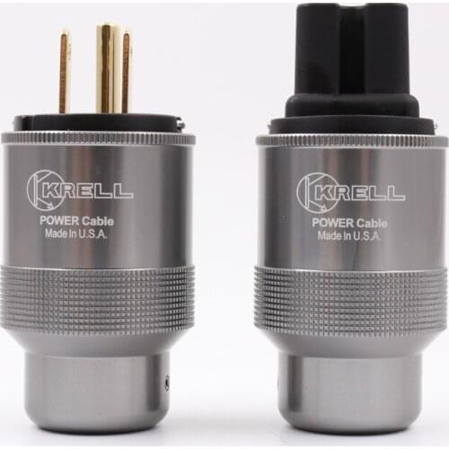 HIFI Pair Gold Plated US Power Plug Connector, American Standard Power Cord Plug+IEC Female Terminals