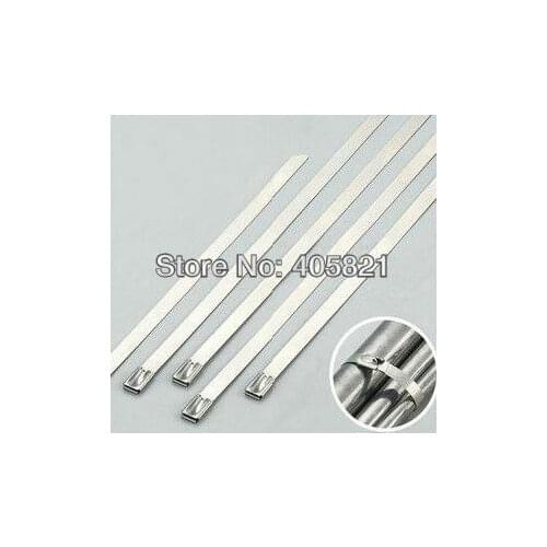 7.9MM*400MM stainless steel Self-locking cable tie 100pcs/bag Free shipping