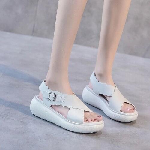 Shoes Women Platform Sandals 2021 PU Summer Womens Comfort Walking Ladies Sandalias Female Casual Footwear