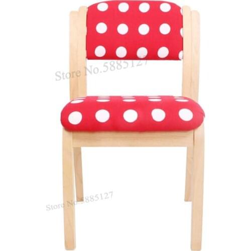 Special Offer Solid Wood Curved Wood Dining Chair Home Simple Modern Armless Fabric Desk Hotel Chair Computer Chair Leisure Chai