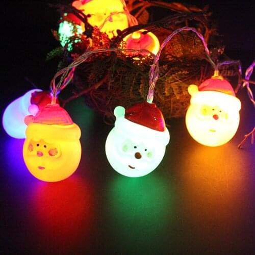 Father Christmas LED Light String Colorful Christmas String Lights Party Decorative Lamp Santa Claus Pendant Ornament