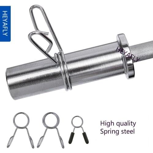 Fitness Rod Clip Lever Buckle Dumbbell Lever Spring Weight Lifting Lever Clamp Clincher Handle Clamp Spring Steel Tongs Folder