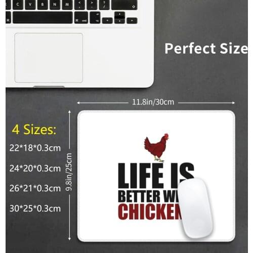 Life Is Better With Chickens Mouse Pad DIY Print Chicken Egg Eggs Hen Farmer Farmer Wisdom Chicken Coop