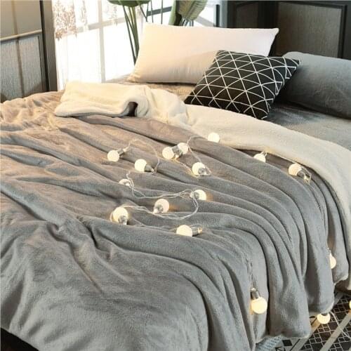 Winter Super Warm Thicken Coral Velvet Duvet Cover Multifunctional Double-sided Sofa Bed Throw Blanket Office Nap Blanket