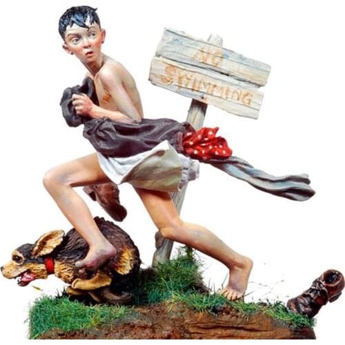 1/32 ancient man stand Resin figure Model kits Miniature gk Unassembly Unpainted