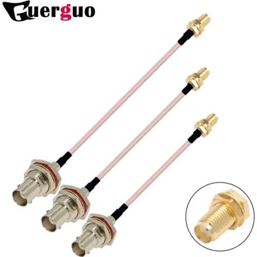 RF-Converter SMA Female to BNC Female Connector with Pigtail Cable RG316 15cm 6" for CCTV Camera Antenna Intercon