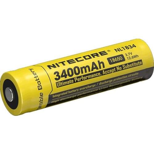 2016 Nitecore NL1834 NL189 18650 3400mAh 3.7V Rechargeable Li-ion battery Free shipping