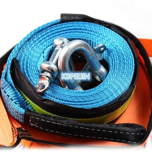 5M 8Tons Auto Emergency Reflective Car Towing Rope With U Steel Shackle for Opel Mokka zafira corsa astra insignia accessories