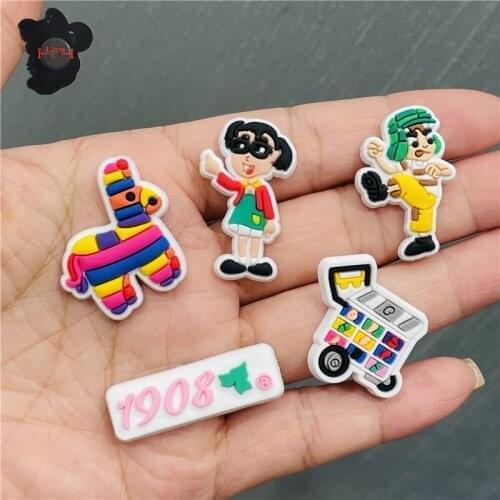 5PCS PVC Cute Cartoon Fridge Magnets Colourful Horse Girl Boy 1908 Shopping Cart Refrigerator Magnetic Sticker Home Decoraion