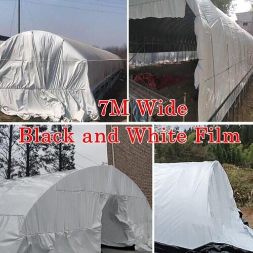 7M Wide PE Plastic Film Black and White Thickened Waterproof and Windproof Plastic Film High Quality Heat Preservation Film
