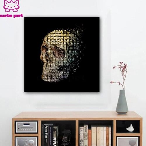 5D DIY Diamond Painting Modern art, abstract skull cross stitch full square/round diamond mosaic embroidery
