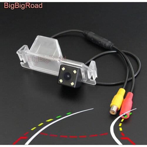 BigBigRoad Car Intelligent Dynamic Tracks Rear View Backup Camera For Kia Soul For Hyundai Coupe S3 Tuscani Tiburon / HB20 HB20X