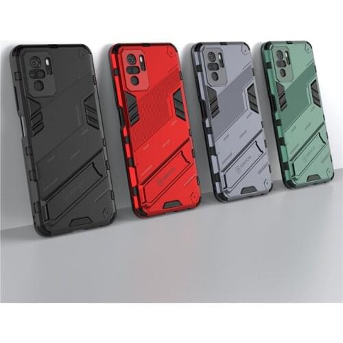 For Cover Xiaomi Redmi Note 10 Case For Redmi Note 10 Capas Shockproof Hard Kickstand Holder Back Cover For Redmi Note 10 Fundas