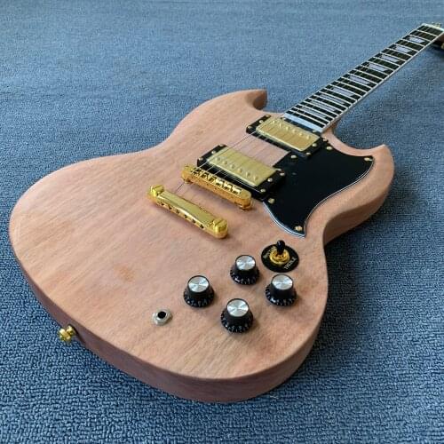 Electric guitar Partially Prepared Products , one piece body&neck,Fingerboard inlaid with blocks, Ebony Fingerboard,TonePro brid