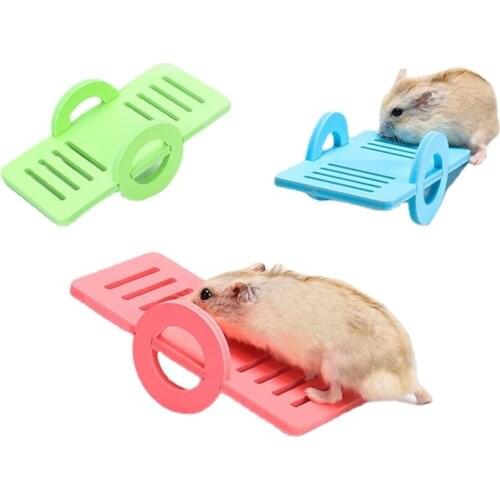New Funny Hamster Toy Wood Seesaw Play Exercise Toys Pet Rat Hamster Mouse Bird Toy For Small Animal