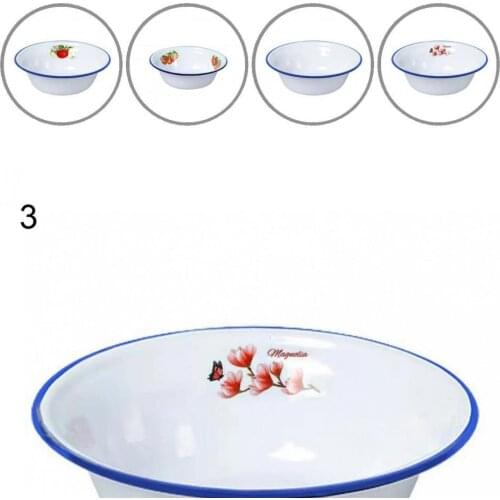 Exquisite Delicate Delicate Tableware Soup Basin Nostalgic Enamel Basin Thickened for Restaurant