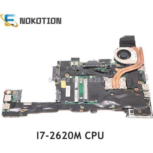 NOKOTION Laptop Motherboard for Lenovo Thinkpad Tablet X220 X220T I7-2620M CPU QM67 GMA HD3000 DDR3 04Y1810 MAIN BOARD
