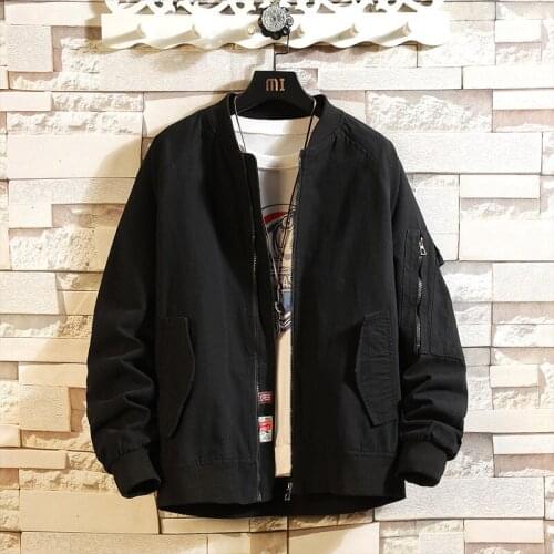 Mens Streetwear Bomber Clothes Plus Asian Oversize M-5Xl Janpan Style Bigger Pocket White Black 2021 Spring Autumn Jacket